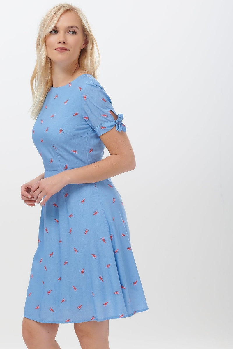 Vestido Midi Drapeado Sin Mangas Coral Ylma