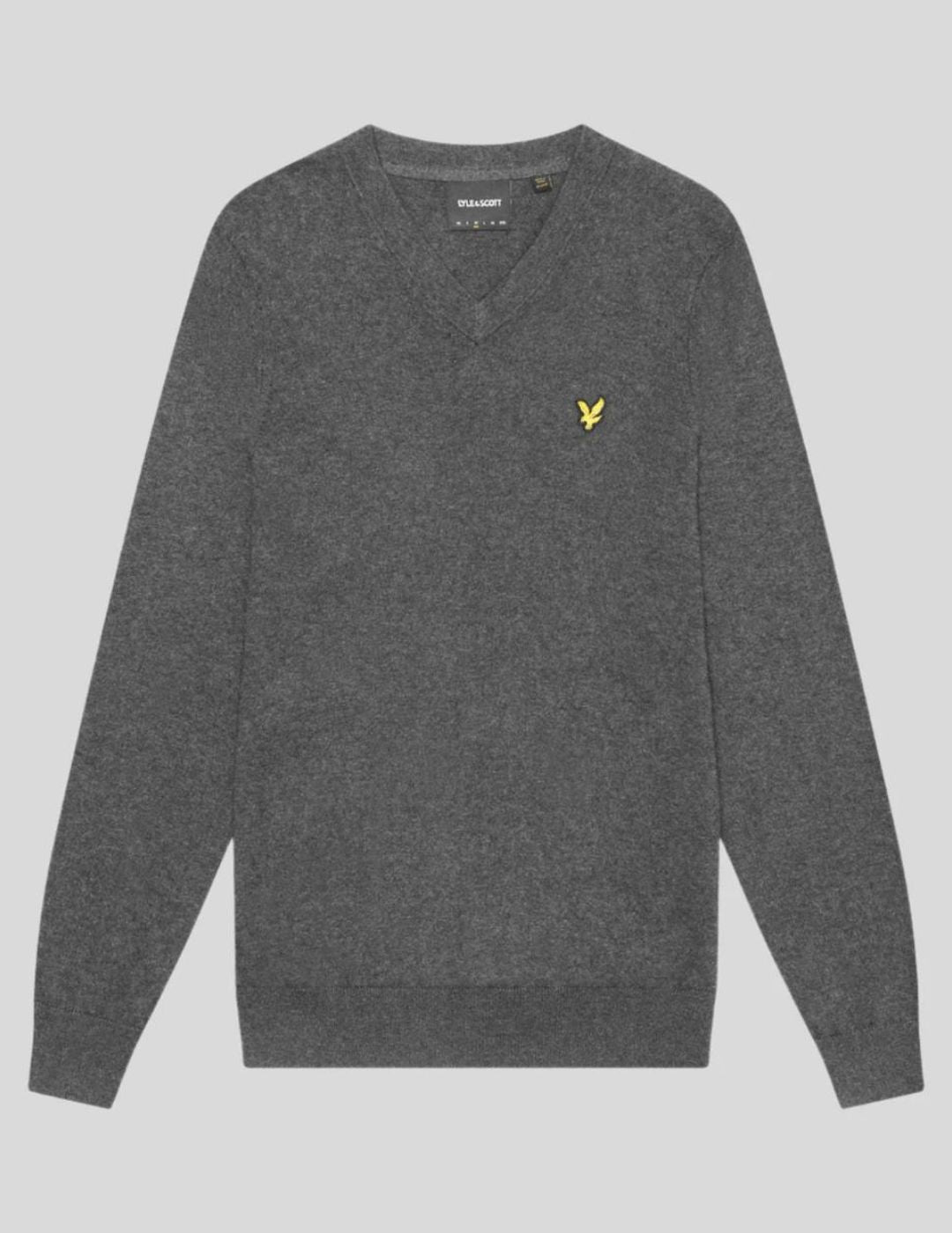 Lyle & Scott Jersey Pico Algodón Merino Charcoal