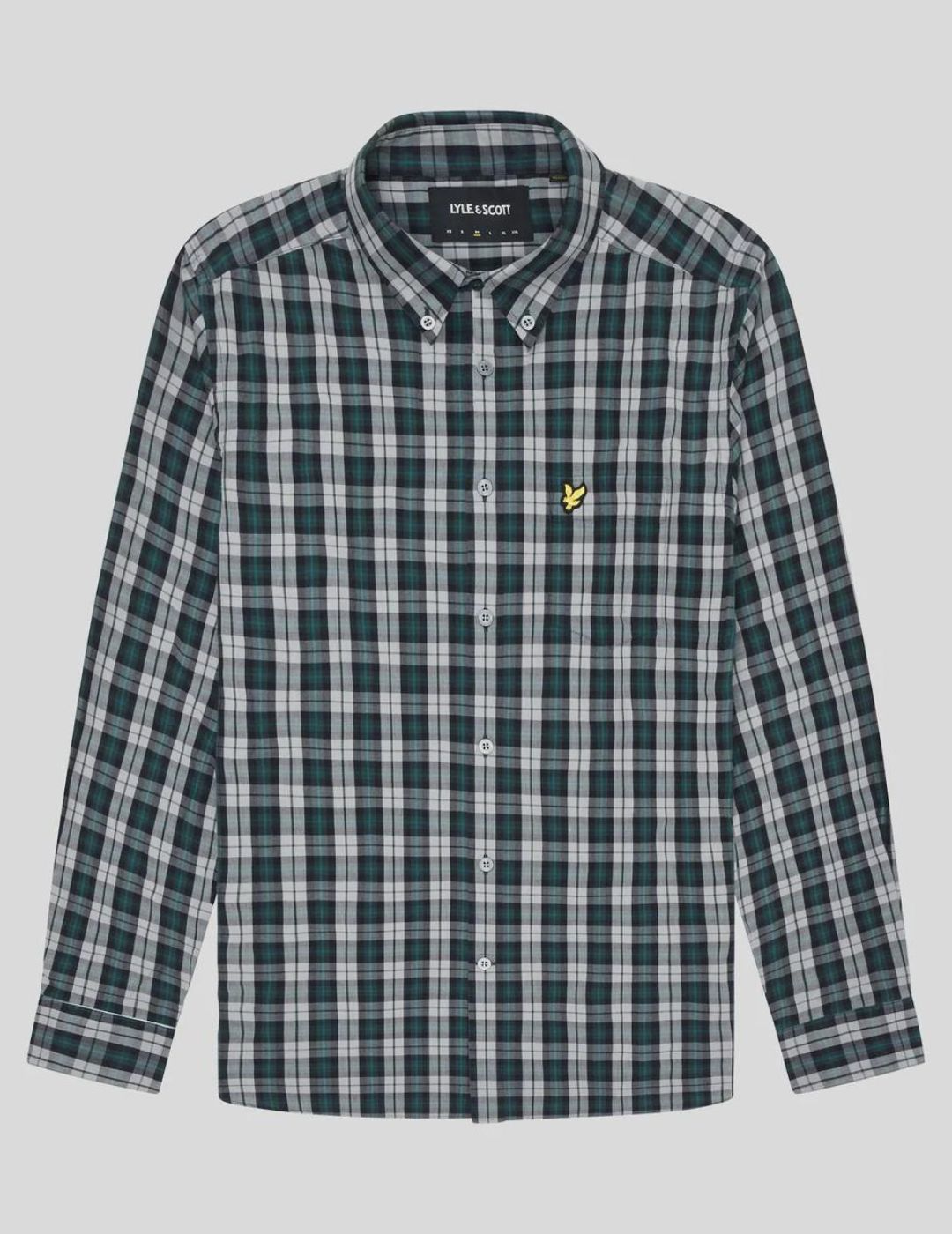 Lyle & Scott Camisa Poplin Argyle Teal