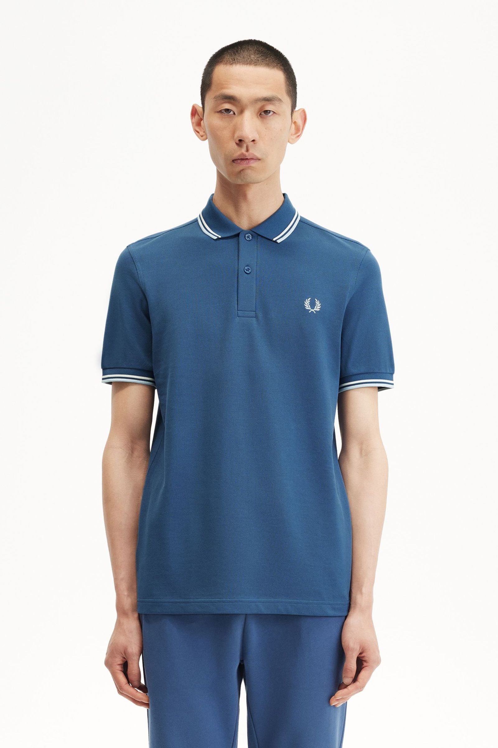 Fred Perry Polo M3600 Azul Medianoche / Crudo / Hielo Claro