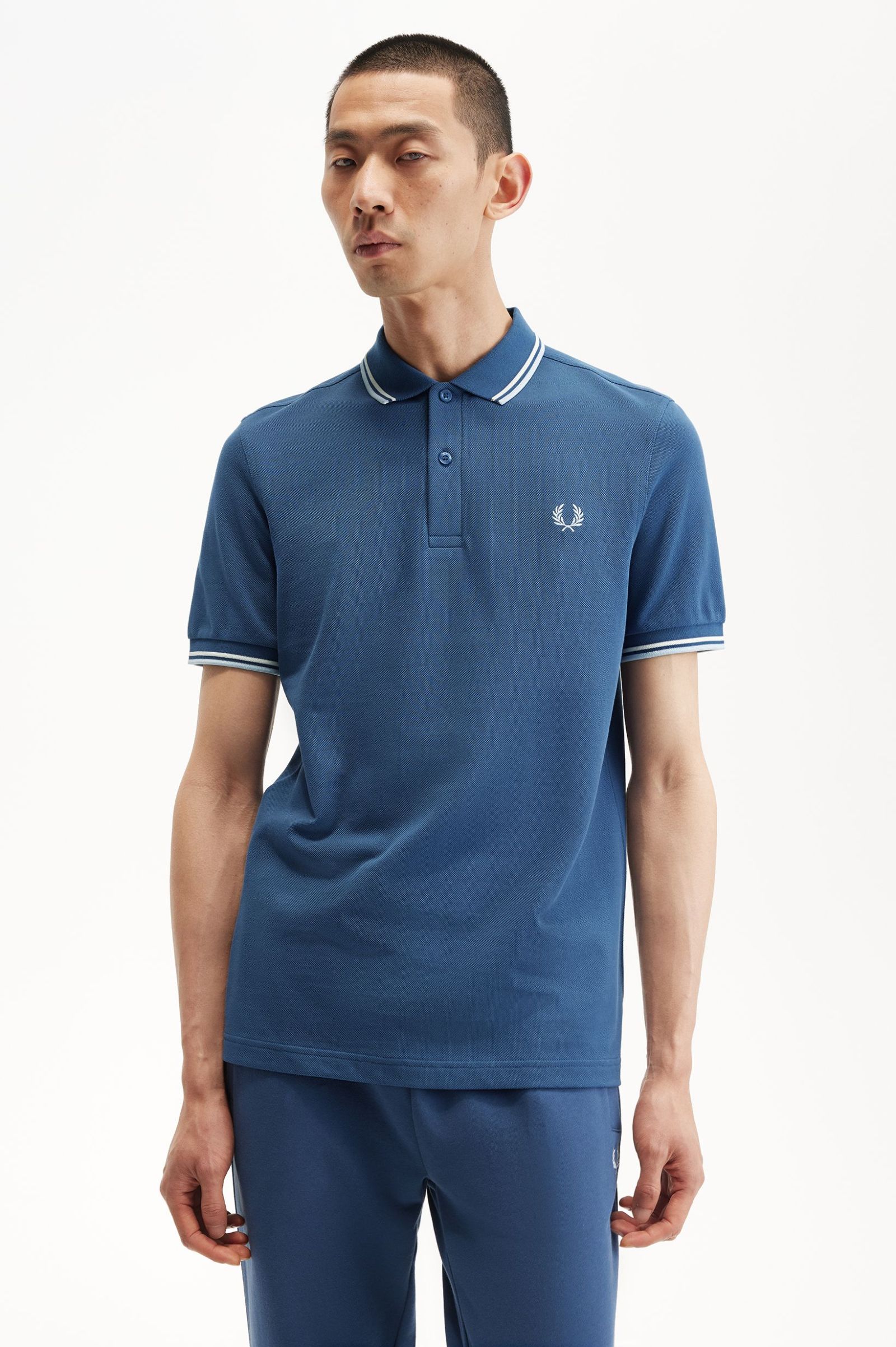 Fred Perry Polo M3600 Azul Medianoche / Crudo / Hielo Claro