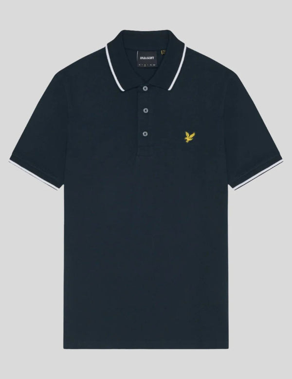 Lyle & Scott Polo Ribete Azul Marino