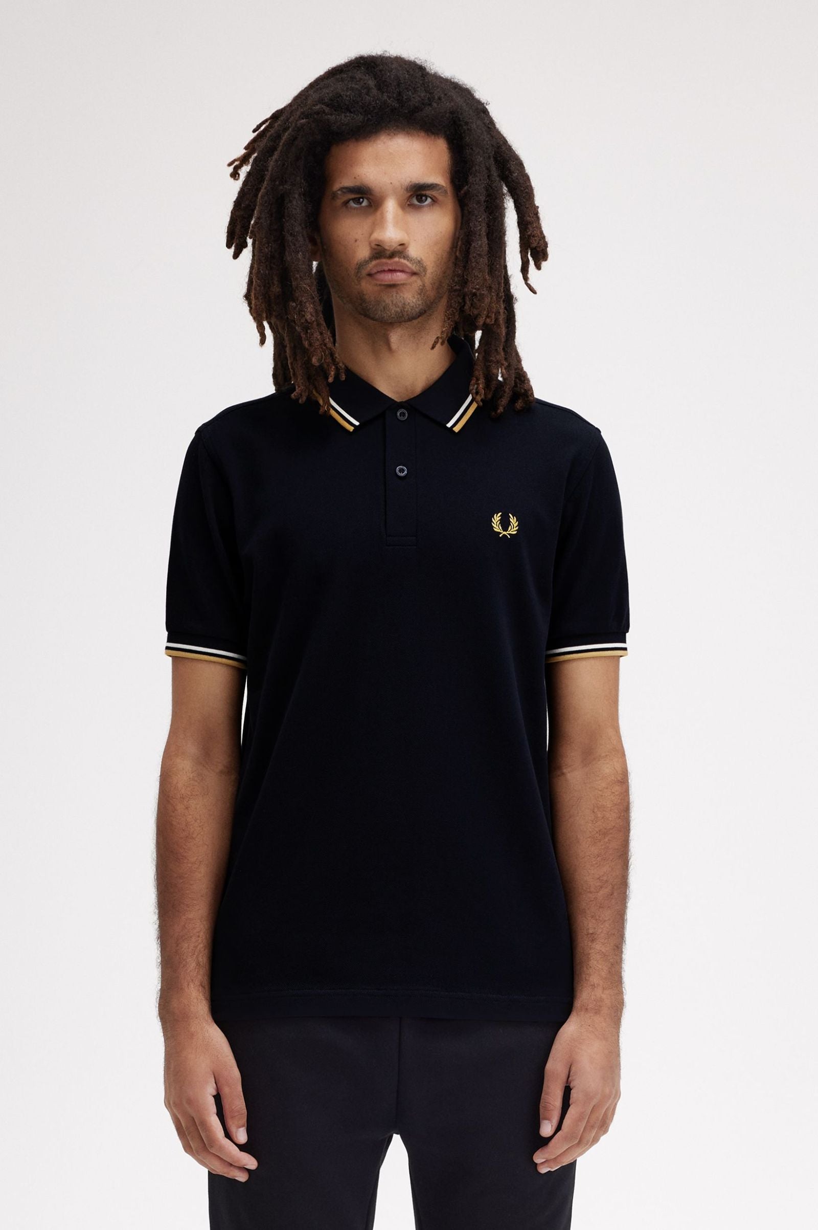 Fred Perry Polo M3600 Azul Marino / Crudo / Miel