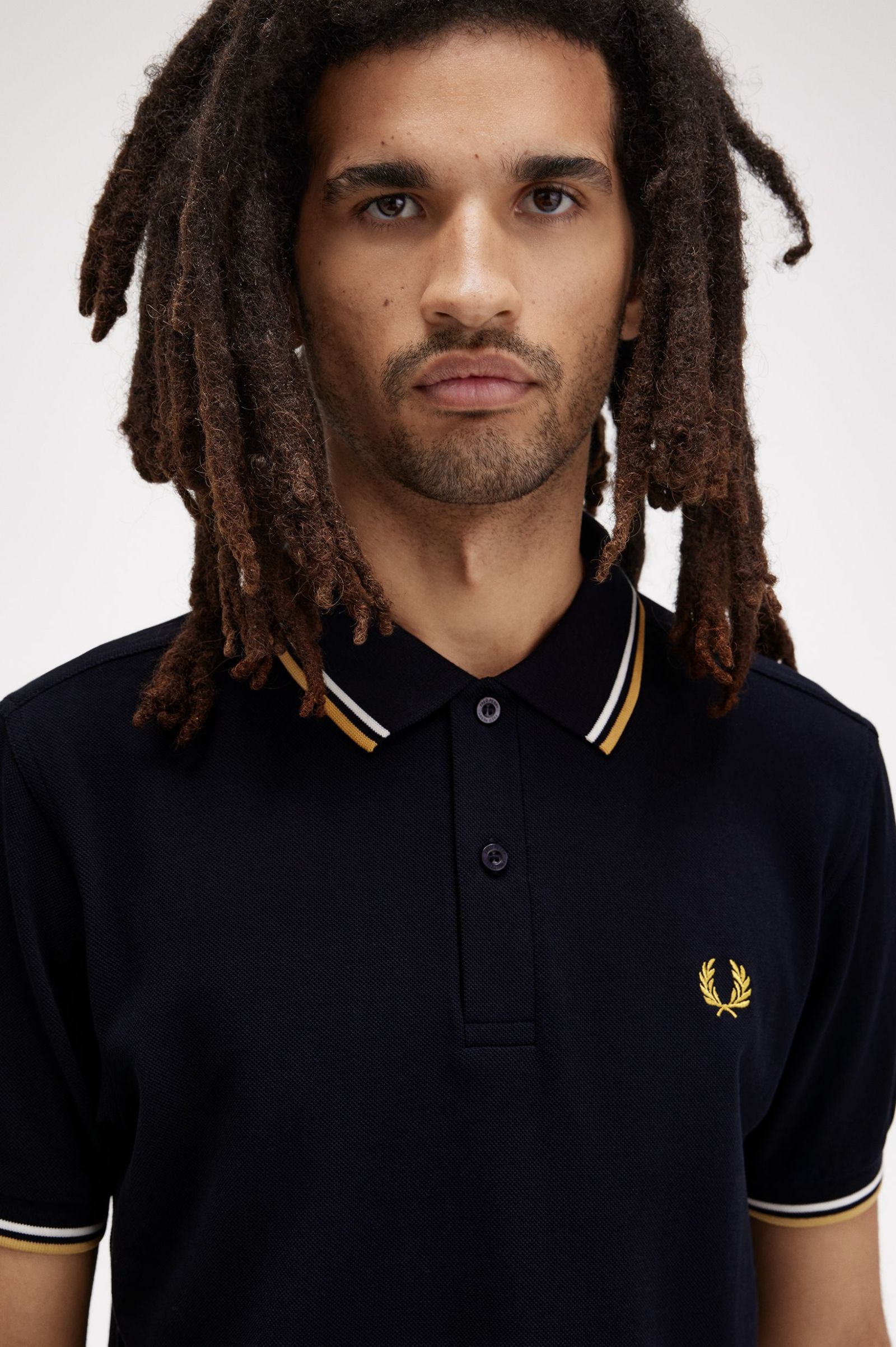 Fred Perry Polo M3600 Azul Marino / Crudo / Miel