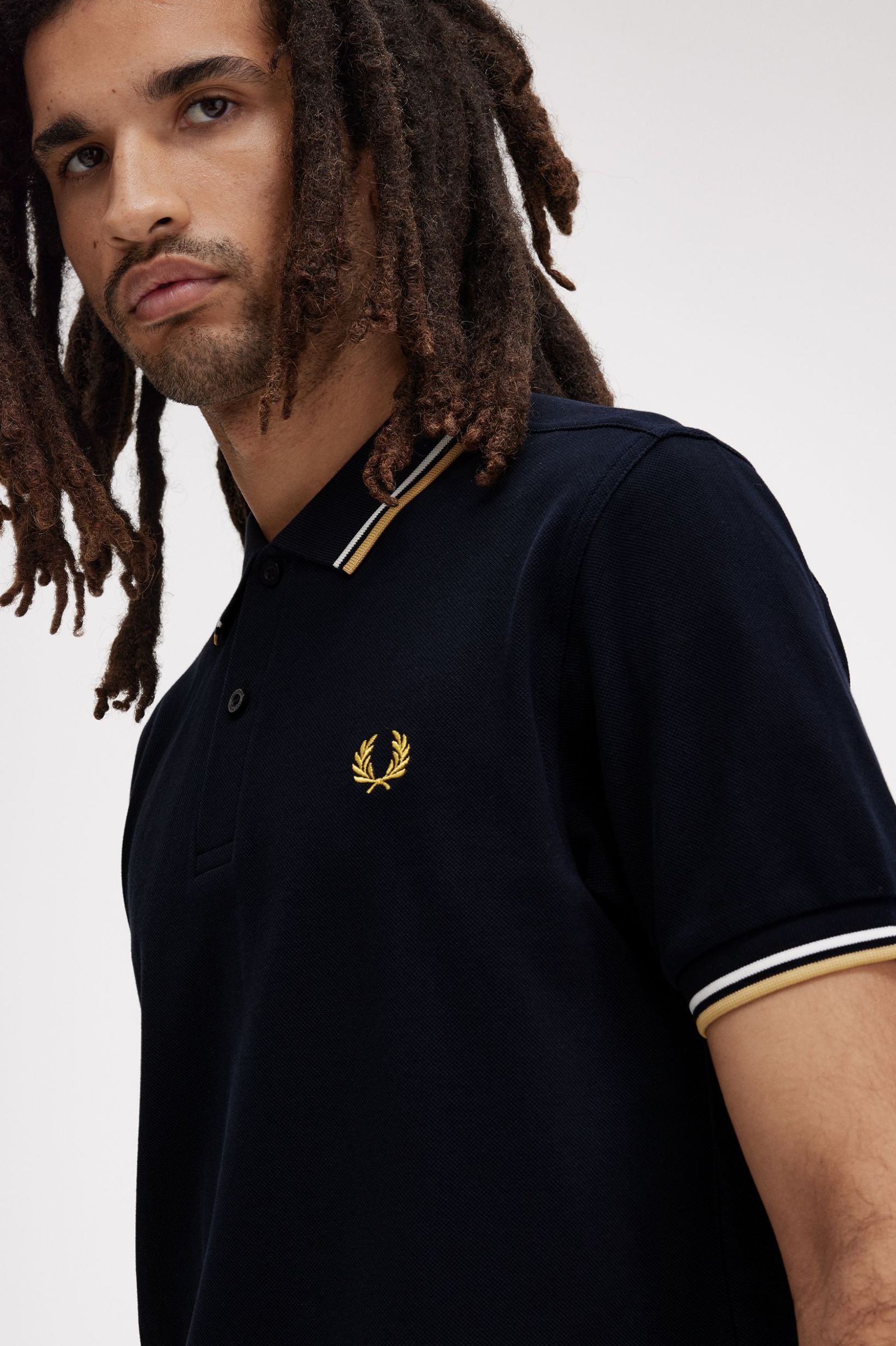 Fred Perry Polo M3600 Azul Marino / Crudo / Miel