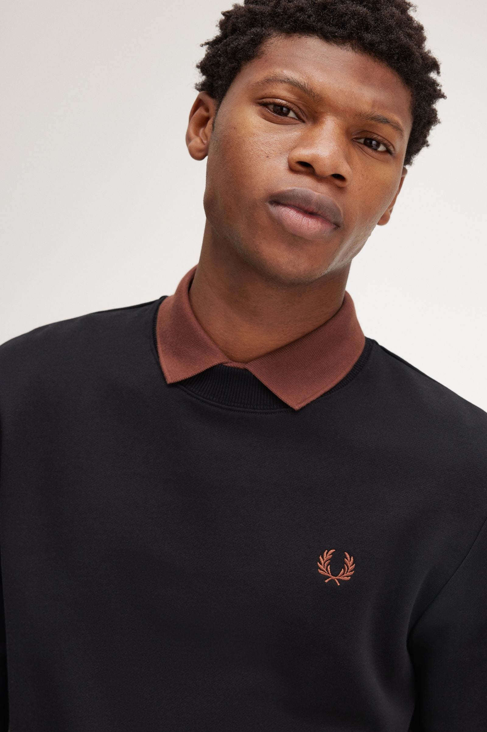 Fred Perry Sudadera Negro / Marrón whisky