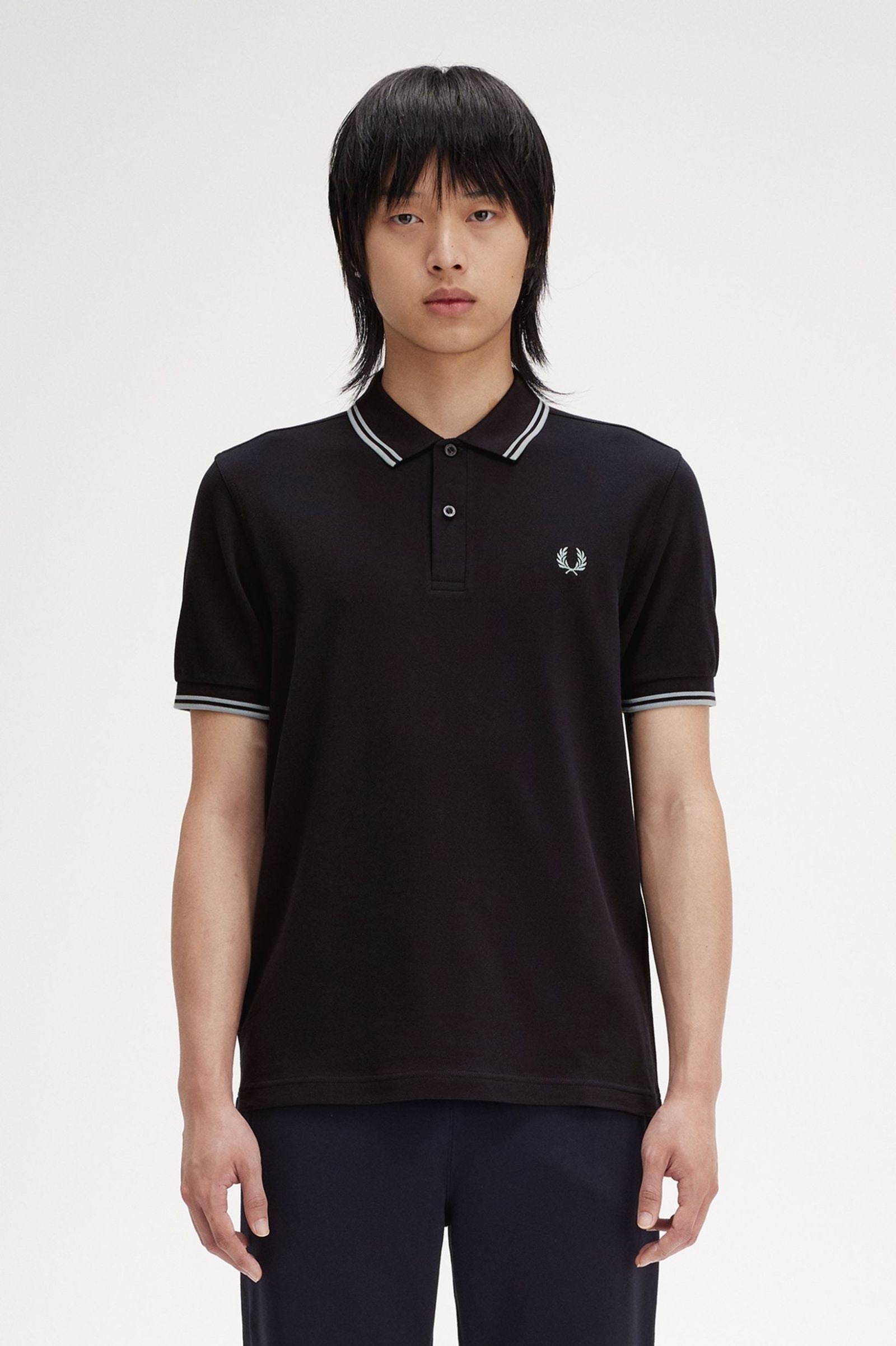 Fred Perry Polo M3600 Azul Marino / Azul Plata / Azul Plata