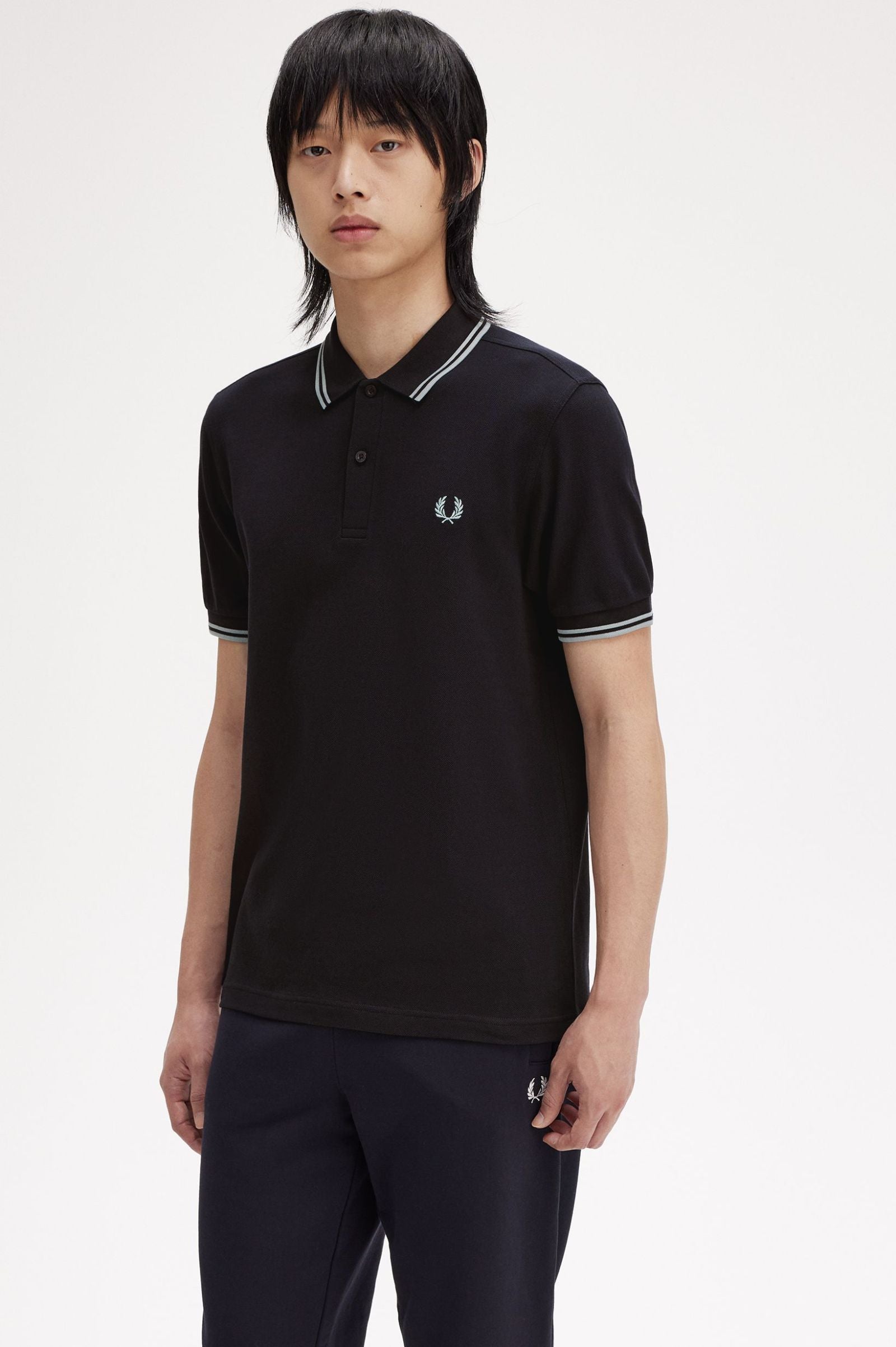 Fred Perry Polo M3600 Azul Marino / Azul Plata / Azul Plata