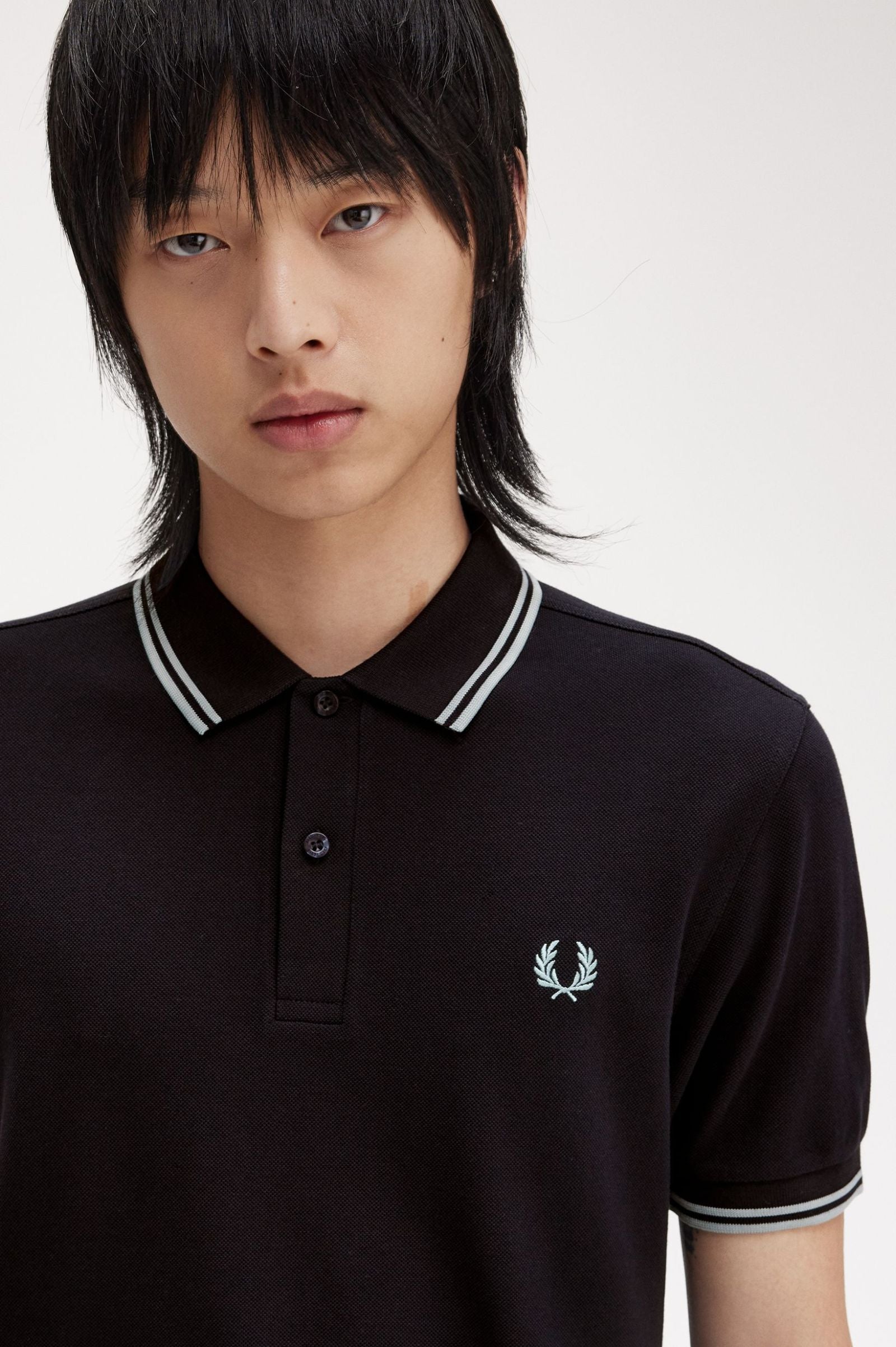 Fred Perry Polo M3600 Azul Marino / Azul Plata / Azul Plata