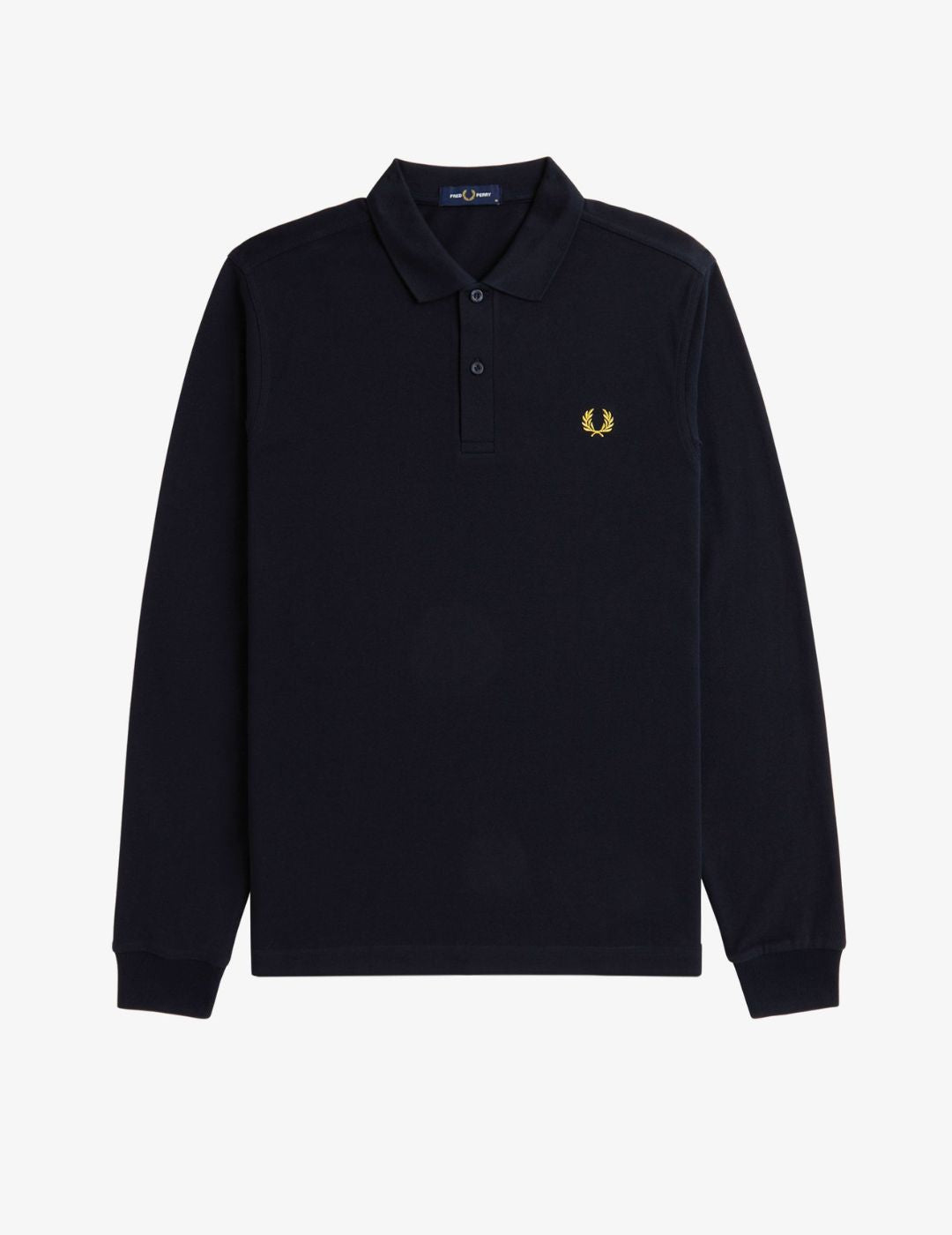 Fred Perry Polo M6006 Manga Larga Azul Marino / Miel