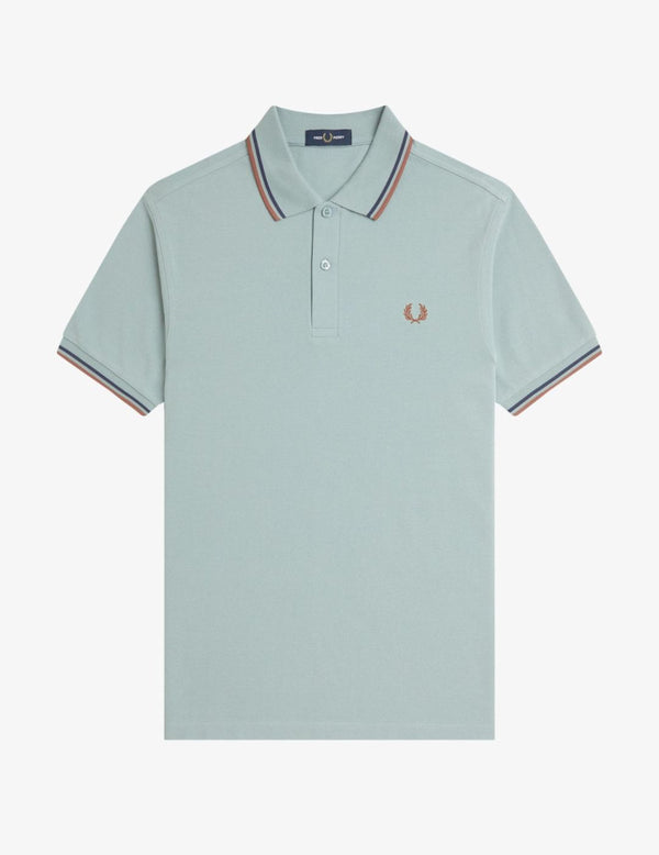 Fred Perry Polo M3600 Azul plateado / Azul tenis / Canela