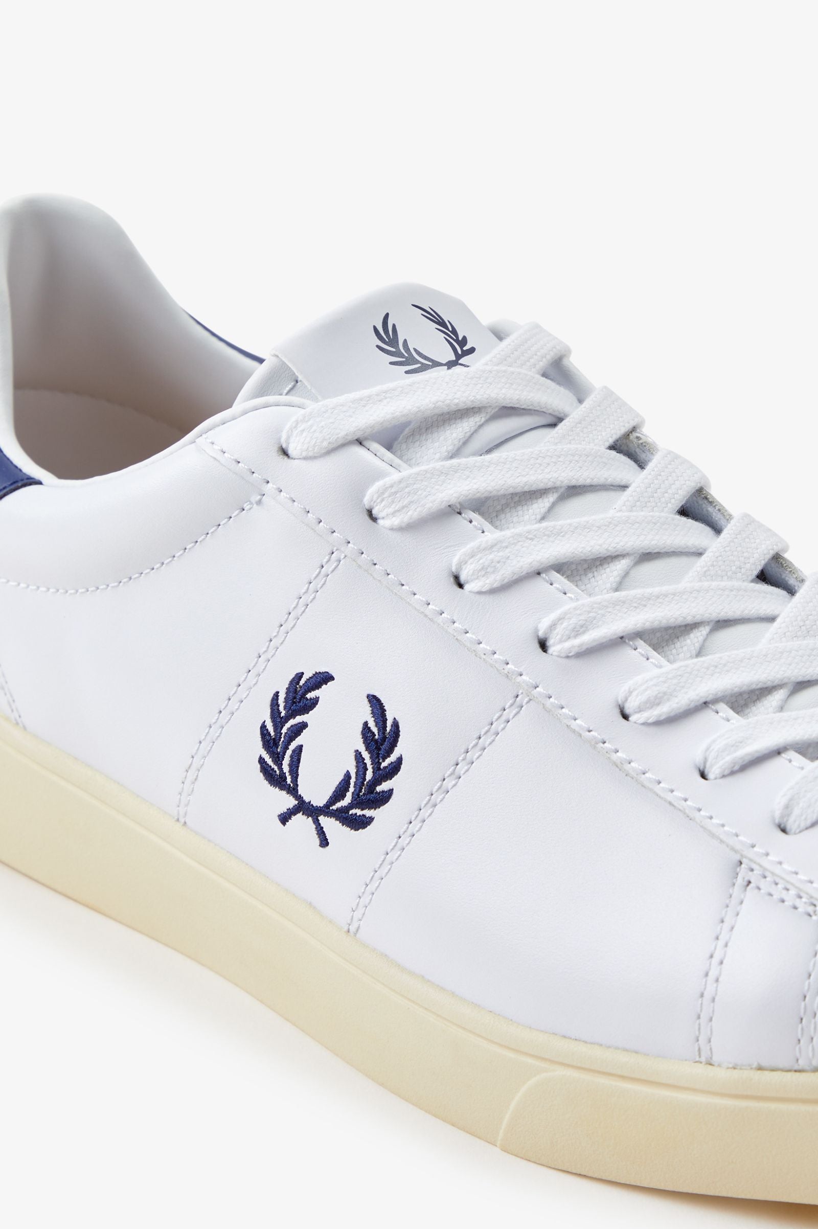 Fred Perry Zapatillas Spencer Piel Snow White / French Navy