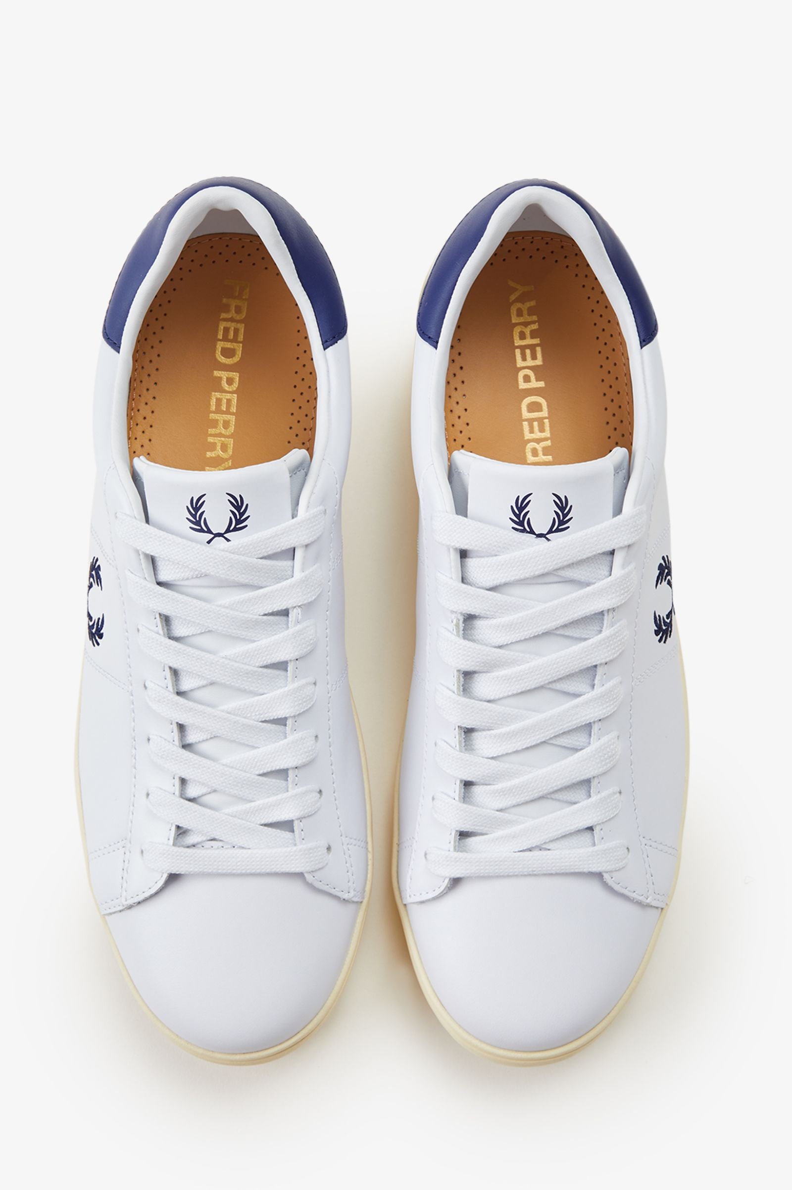 Fred Perry Zapatillas Spencer Piel Snow White / French Navy