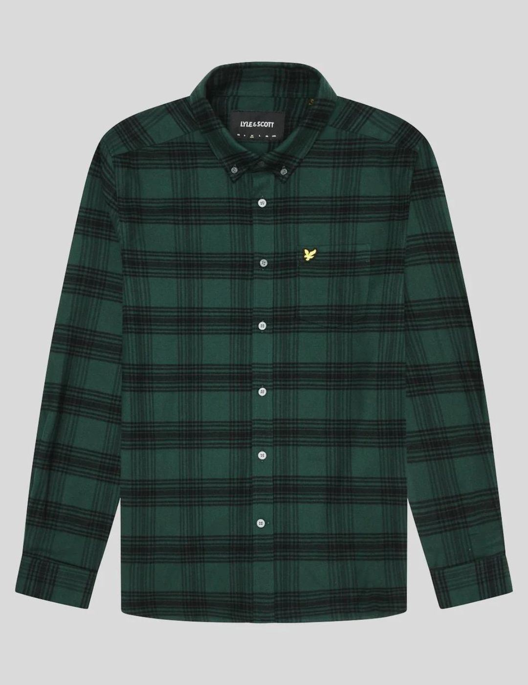 Lyle & Scott Camisa Franela Argyle Teal / Jet Black