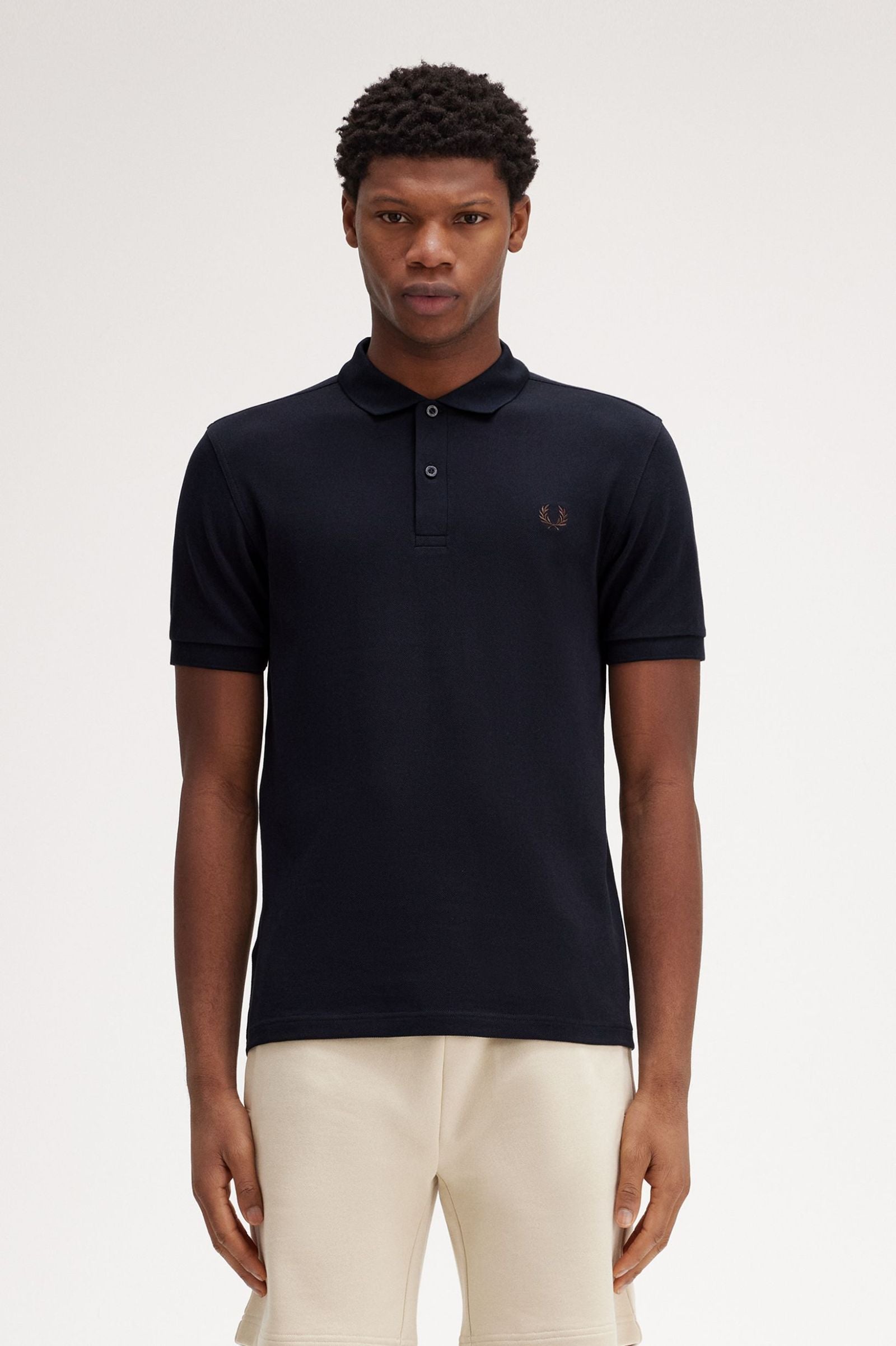 Fred Perry Polo M6000 Azul Marino / Ladrillo Carrington Road