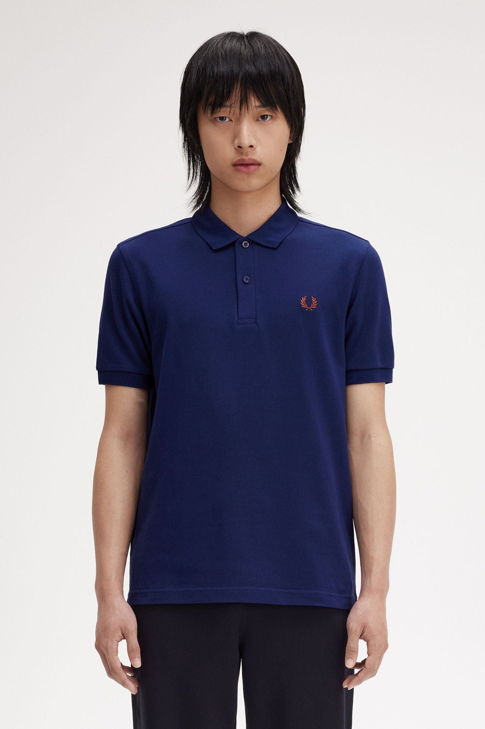 Fred Perry Polo M6000 Azul Ultramar Oscuro / Marrón whisky