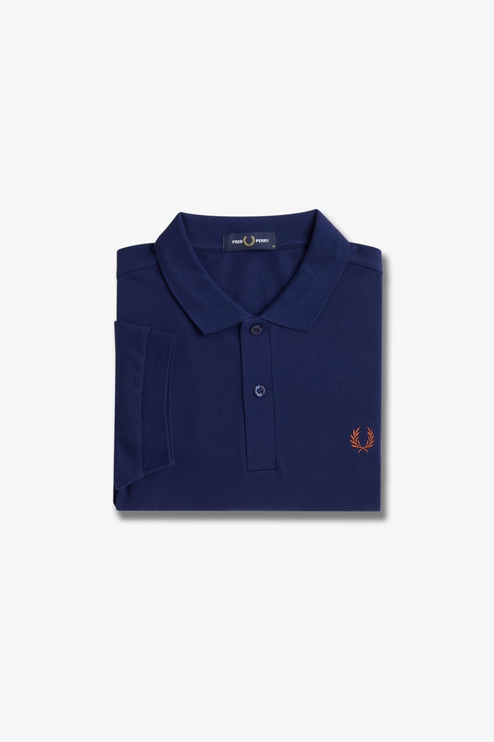 Fred Perry Polo M6000 Azul Ultramar Oscuro / Marrón whisky