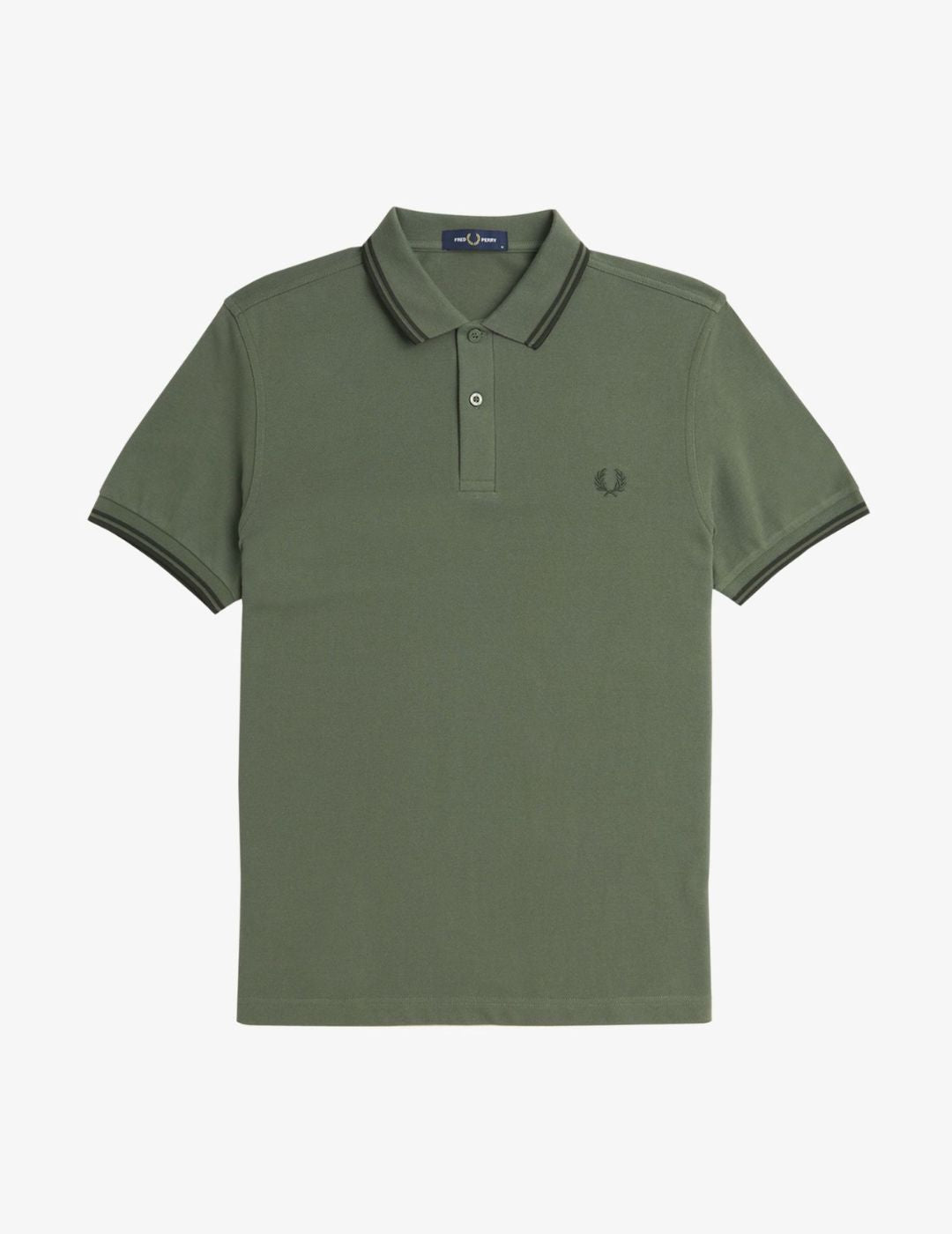 Fred Perry Polo M3600 Laurel verde / Verde noche / Verde noche