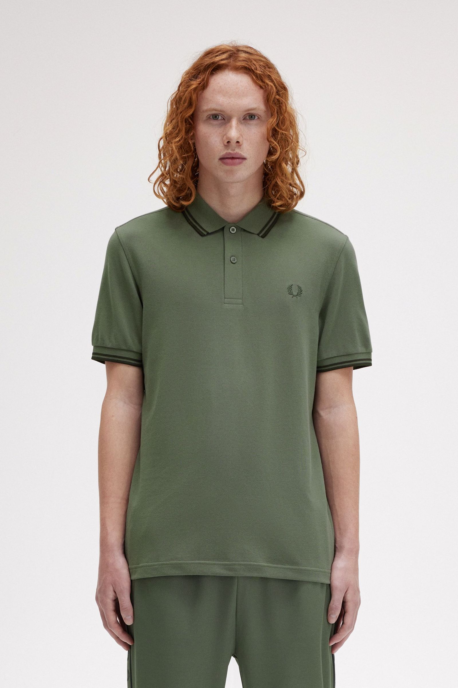 Fred Perry Polo M3600 Laurel verde / Verde noche / Verde noche