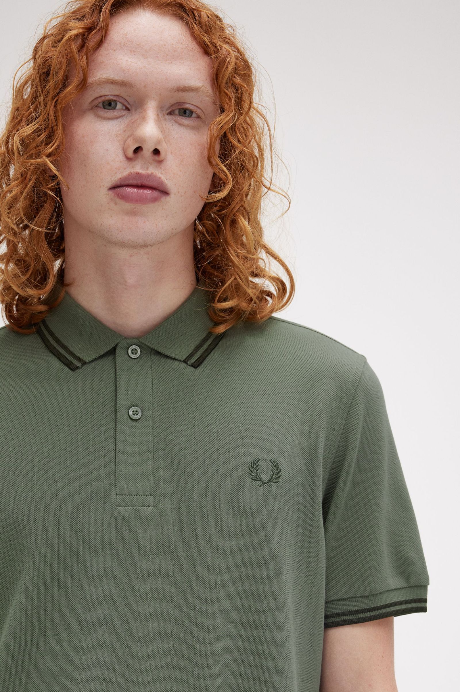 Fred Perry Polo M3600 Laurel verde / Verde noche / Verde noche