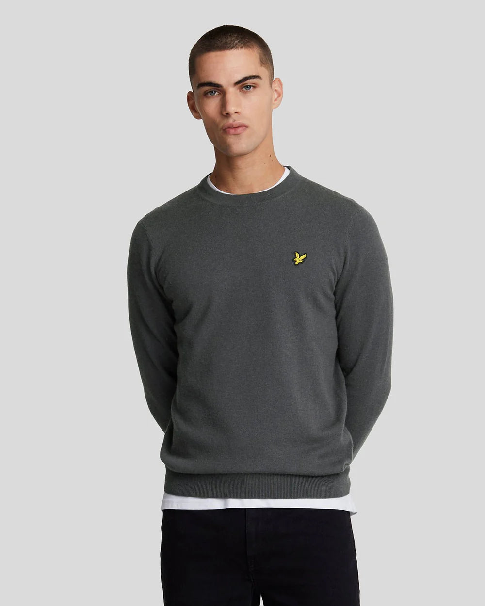 Lyle & Scott Jersey Algodón Merino Gunmetal