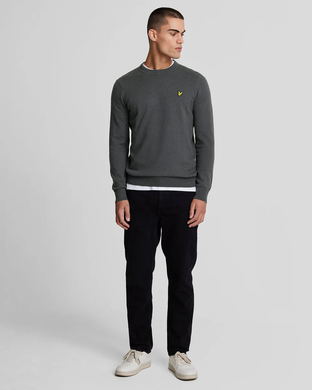 Lyle & Scott Jersey Algodón Merino Gunmetal