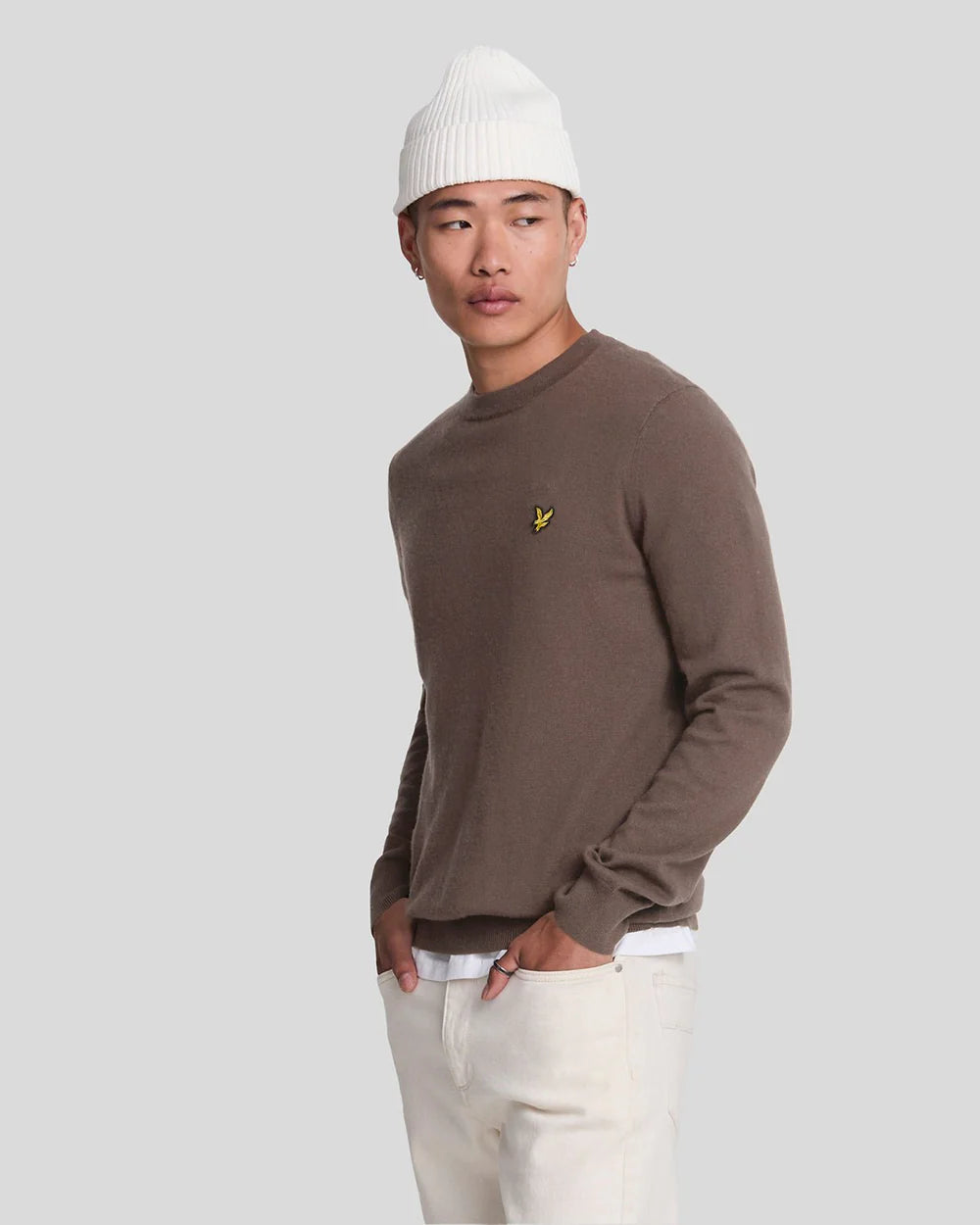 Lyle & Scott Jersey Algodón Merino Heritage Taupe