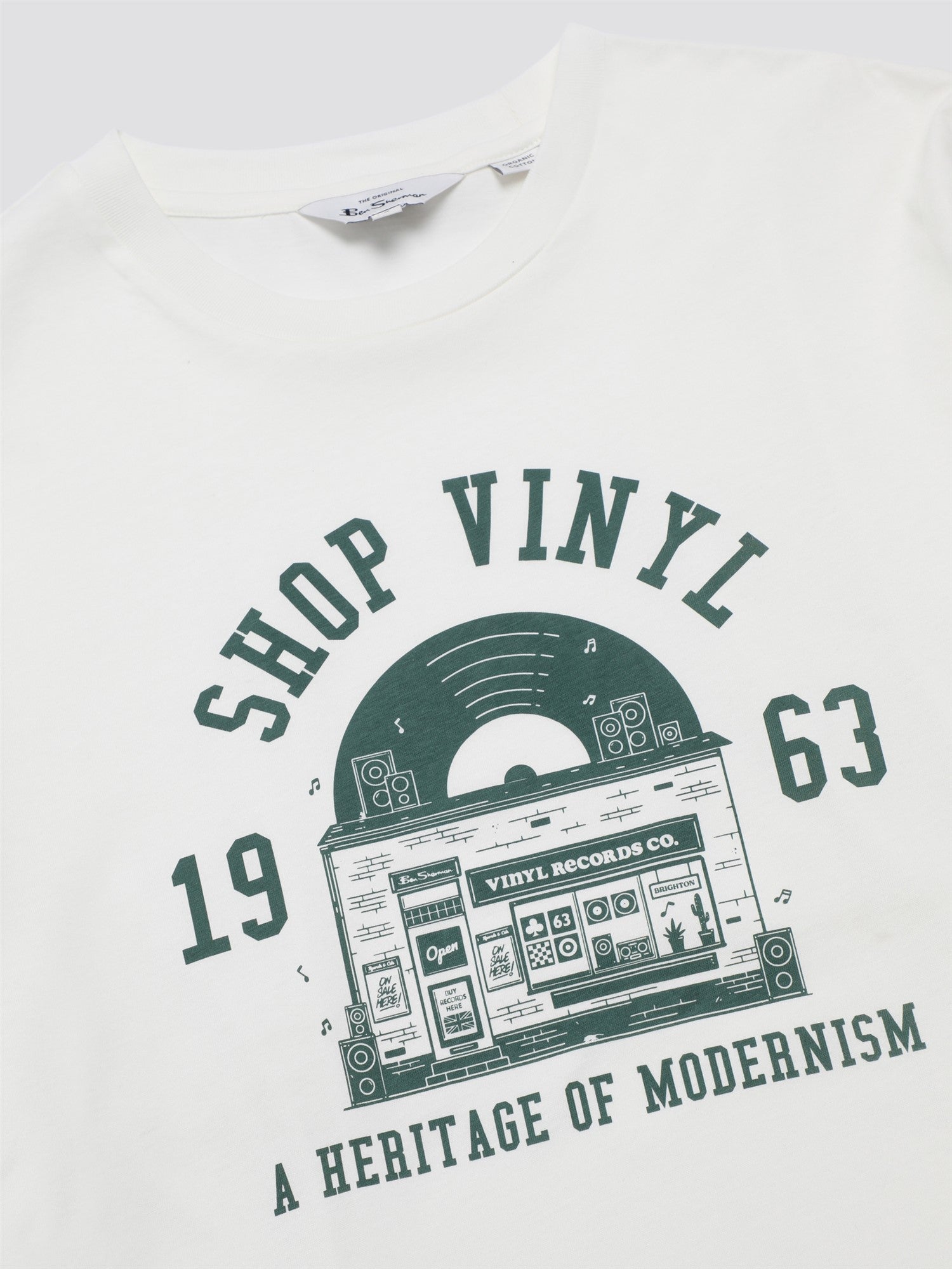 Ben Sherman Camiseta Shop Vinyl Snow White