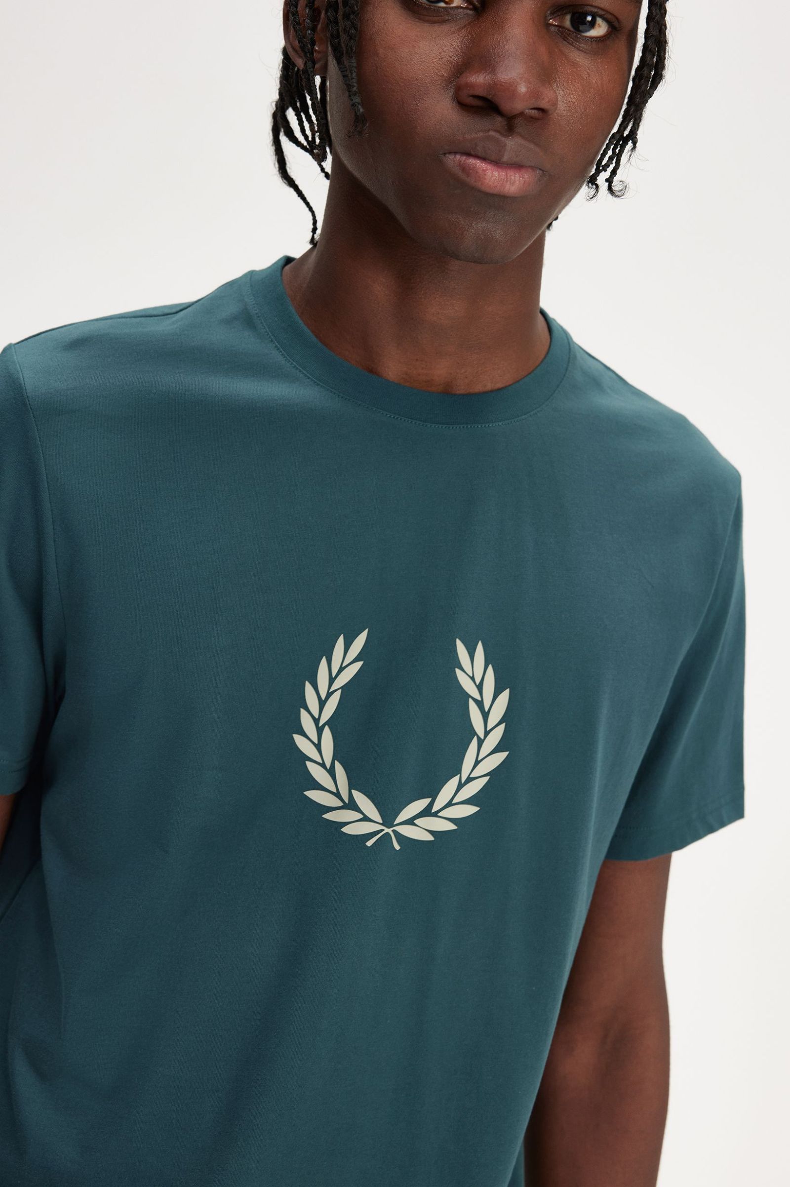 Fred Perry Camiseta gráfica Laurel Wreath Azul Petróleo