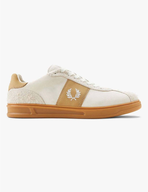 Fred Perry Zapatilla B4 Suede Ecru / Snow White