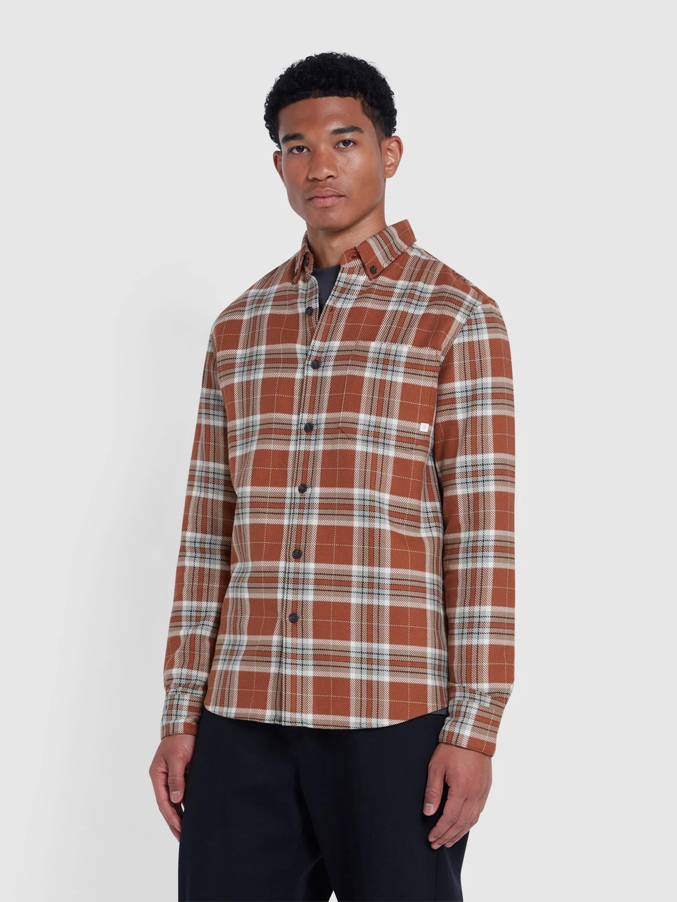 Farah Camisa Marcelo Check Teak