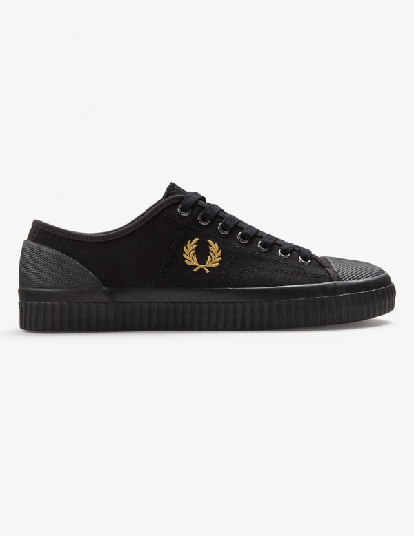 Fred Perry ZAPATILLA HUGHES LOW CANVAS BLACK/CHAMPAGN