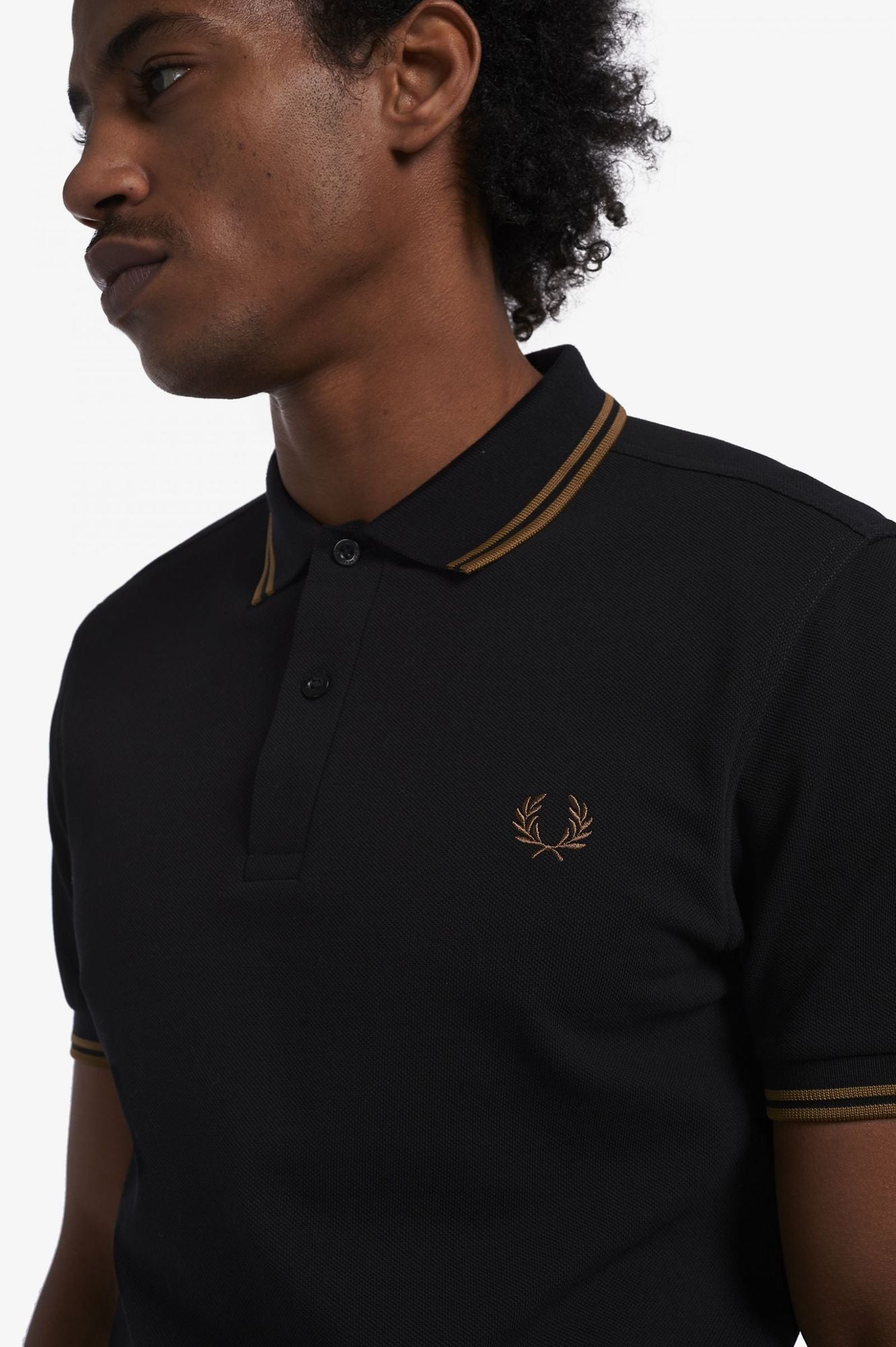 Fred Perry Polo M3600 Black / Shaded Stone / Shaded Stone